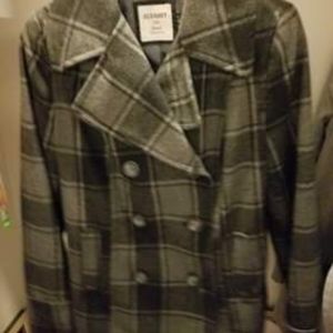 Old Navy peacoat plaid small